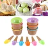 Baking Moulds Ice Cream Bowl Spoon Wonderful Gift Children Love Dessert Bowls Cup Kitchen Accessories Dinning Tool Container Holder