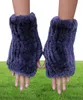 Fashion Real Rex Rabbit Fur Dames Winterhandschoenen Echte bont wanten Girl Fingerless Gloves Pols Warmer Elastic Y 2112306350003