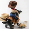 Dog Apparel Interesting Funny Kitten Cowboy Knight Costumes For Halloween Pet Decoration Accessories Transformed