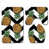 Baignoires Nordic Ananas 3PCS Salle de bain toilettes douche de douche tapis flanelle