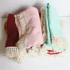 Cobertores Baby Blanket Muslin Boho Swaddle de Tassel de presente de chuveiro personalizado