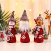 2024 Noel Dekorasyon Keçe Geyik Noel Ağacı Kolye Süsler Mini Elk Yeni Yıl Çocuk Hediyesi Noel Dekor Ev Partisi Dekorasyonları Noel