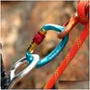 Восхождение веревки 5pcs 25KN Carabiner Профессиональный альпинист Lcoc