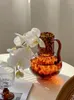 Vaser nischdesignkänsla vas glas vintage hög mjölkkruka blommakärl