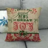 Pillow Christmas Pillowcase Sofa Cover Throw Linen Case Cartoon Print Chair