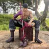 Действительные фигуры 15 см. Аниме фигуры аниме Roronoa Zoro с двойной головкой Связанная статуэтка для сидения