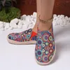 Casual Shoes Women Print Breathable Sneakers Woman Slip-on Light Non-slip Flats Ladies Soft Bottom Sports Platform