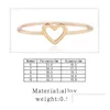 Band anneaux Simple Hollow Heart For Women Couple Wedding Promise Infinity Eternity Love Jewelry Wholesale 2 Colors Drop Liviling Ring Dhxtg