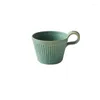 Tassen japanischer Stil Vintage Rough Pottery Kaffee Tasse handgefertigtes Retro Keramik Frühstück Milk Cappuccino