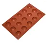 Moldes de cozimento Hemisfério Silicone 15 buracos Acessórios para alimentos Acessórios para biscoitos de chocolate Moldes Bakeware Kitchen Gadgets Tools #