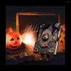 Książka dekoracji imprezowej Halloween Decor Realistic Necronomicon Witch ręcznie robiony czarny brzeg Spooky Sezonowy propon