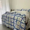 Bedding Sets Pure Linen Conjunto de lençol doméstico Quilt Natural Linho Frenha de lençol para a pele Fronha de quatro peças