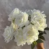 Fiori decorativi 9 teste Diamond Rose Bouquet Artificiale Bunch di nozze europeo Decorazioni per la casa Articoli POPS GIOCHI