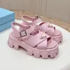 Designer Maultier Frau Gummi Sandale Two Gurt Plattform Wedge House Chunky Rutsche dicke untere Pool Slipper Party Casual Summer Beach