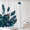 Rideaux de douche Beau rideau de plumes coloré simple et à la mode.