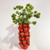 Vazen moderne eenvoudige stijl interieur decoratie plezier fruit handgemaakte keramische aardbei