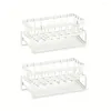 Kitchen Storage Stylish And Compact Sponge Holder Stainless Steel Sink Drain Rack Keep Your Neat Tidy Durable Long Lasting