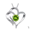 Colliers pendants Collier de coeur double exquis