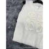 Kobiety dla kobiet jesień/zima nisza design modna marka wełniana mieszanka przędzy litera jacquard kamizelka na dzianina
