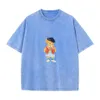 Pure Cotton Oversized T-shirt, Relaxed Slim-fit Design, Featured Prints Brighten Summer Fashion