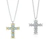 Diamondhänge halsband smycken designers unisex för kvinnor män religiös tro guld pläterade sterling silver hängen halsg31711656842