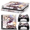 Adesivos anime sexy gilrs game acessórios de vinil skin skin skin skets console controladores para ps4