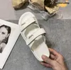 Tasarımcı Tasarımcı Tıpkı Erkek Kadınlar C Sandalet Yüksek Kaliteli Kaydırıcılar Kristal Buzağı Deri Moda Kanalı Günlük Ayakkabılar Kapitone Platform Yaz Rahat Plajı