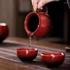 Чайные наборы лоток чай Полный набор фарфоровой керамический джингхен горшок винтажный тетереса де керамика аксессуары gpf40xp
