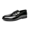 Fashion Leather Men Shoes Dress Penny Slip On Loafers Genuine Business Soft Wedding Casual For Man 240407