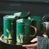 マグカップ400mlカップビールマグ植物エコフレンドリーなコーヒー豆カップクリスマスの誕生日プレゼント