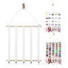 Rahmen Holzhaarclipspeicher PO Wand hängen für Baby Stirnbänder Organizer Stirnbandband Anzeigerahmen