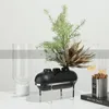 Vases Modern Geometric Porous Creative Submarine Shape Device With Metal Bracket Bedroom Living Room Flower Arrangement Desktop Vase