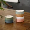 Kerzenhalter 1PCS Gradient Zylinder Keramik Duft leerer Tasse DIY -Behälter Kerzenstick für Wohnhäuser Hochzeitsschmuck