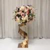 Decorative Plates Creative Wedding Table Centerpieces Decoration Iron Gold Plating Flower Rack Geometry Metal Shelf For Party DIY Supplies