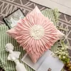 Kissen 3D Manual Splice Sonnenblume Sofa Deckel Samtwurf Dekorative Chrysanthemen leichte Luxus