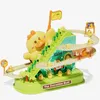 Refueling Duck Climbing Stairs Audible Light Electric Little Yellow Duck Rotating Slide Track Baby Childrens Puzzle Toy 240407