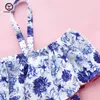 Women's Swimwear Bikini 2024fashion Plus-size Swimsuit Print One-shouldered Suspenders High-waisted Plus Fat Size Sexy Womens Set