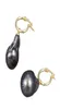 GuaiGuai Jewelry 18MM Natural Black Keshi Baroque Freshwater Pearl Earrings Gold Color Plated Hook Classic For Women Fashion Jewel4723991