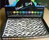 100pcs mixed size 4mm 16 17 18 19 20 fashion mood ring changing colors stainless steel rings with box8144262