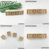 Objets décoratifs Figurines 4pcs Nursery Blocs Natural 4cm Baby Girl Or Boys Decor Christmas Kids Gifts Children Toys 230 Dhjyg