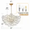 Nordic bubble balle en verre tournant pédantes de lampe de plafond luminaire en laiton et verre soufflé clair petit lustre adapté à la salle de bain étude de la chambre à coucher