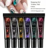 Gel 5/6pcs Nail Stamping Gel Polish Set 8 ml Fluorescerande färger Tryck Sing Off Gel Lack Nail Art Manicure Stamp Plates TR19161