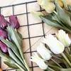 Decorative Flowers Tulip Bouquet Artificial Real Touch Fake Flower For Wedding Decoration Valentines Home Garen Decor