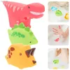 BADE TOEGES 3 PCS Babybadspeelgoed Schattig Dinosaur Compact Squeeze Bathtub Cartoon Interessante Mooie plastic kuipen 240413