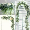 Decorative Flowers Garland Artificial Vines Faux Greenery Wedding Arch Wall Decor 6 Feet Wreath Door Hanging Ornament