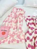 Blankets Korean-style Dream Heart Cherry Blossom Blanket Jacquard Lamb Velvet Thickened Office Nap Casual Simple Sofa