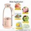 Entsafter Mixer Flasche 500 ml drahtlose USB -Juicer -Tasse Obstmischer -Maschine Smoothie Mixer Hand tragbarer USB wiederaufladbar kabellossuicer