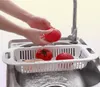 Retractable Kitchen Foldable Sink Drainer Plastic Filter Dish Rack Flexible Drain Basket Drainer Folding Vegetable Drain Basket 219643198