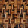 Fonds d'écran brun créatif de fond de télévision mur européen en bois classique papier peint moderne pour le salon