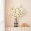 Fleurs décoratives 10pcs Blossom de cerise artificielle Branches de fleur de fleur Fake Floral Faux blanc Vase à domicile Décoration de table de mariage